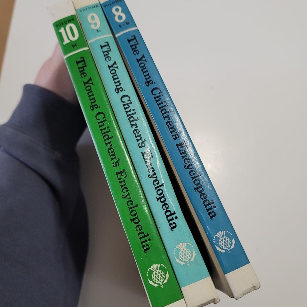 Lot 3 The Young Childrens Encyclopedia Books Vtg 1970 Volumes 8-10 by Britannica